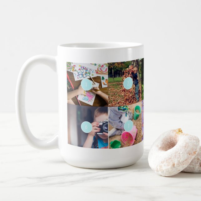 Christmas 10 Photos Collage Mug (With Donut)