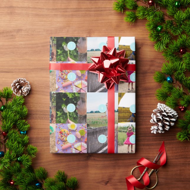 Christmas 10 Photos Collage Wrapping Paper (Holiday Gift)