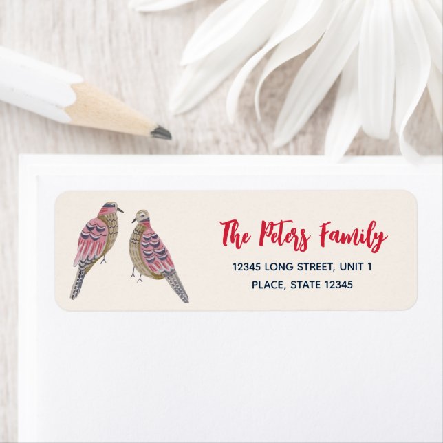 Christmas 12 days of Christmas Two turtle Doves Label (Insitu)