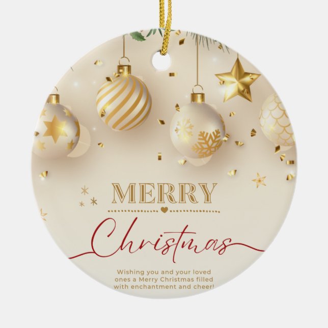 Christmas 15 ceramic ornament (Front)