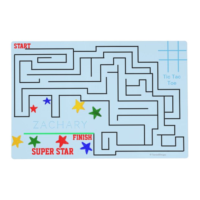 Christmas 15 Word Search Reversible Maze Activity Placemat (Back)