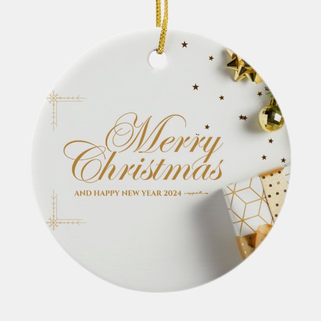 Christmas 16 ceramic ornament (Front)