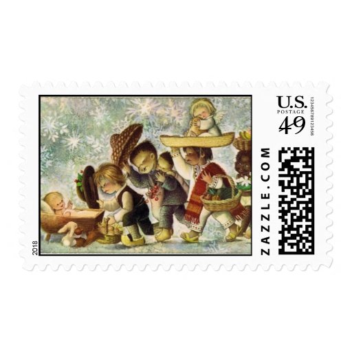 Christmas 1964 Children Postage Stamp | Zazzle