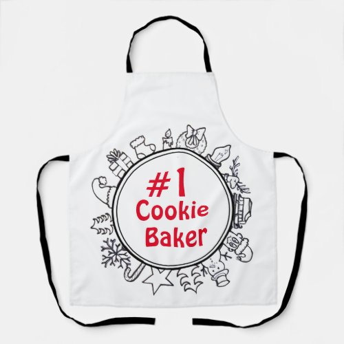 Christmas 1 Cookie Baker Apron