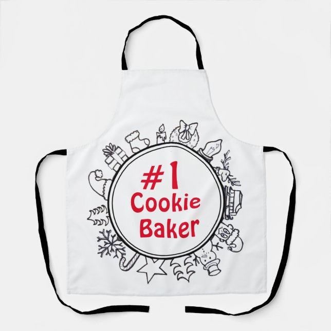 Christmas #1 Cookie Baker Apron (Front)