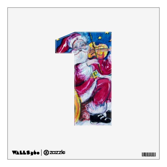 CHRISTMAS 1 NUMBER / INSPIRED SANTA WALL STICKER (Front)