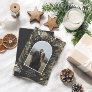 Christmas 1 photo arch watercolor botanical floral holiday card