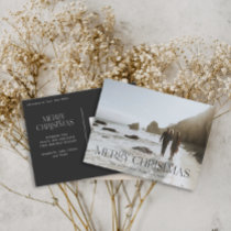 Christmas 1 photo botanical floral folded holiday  postcard