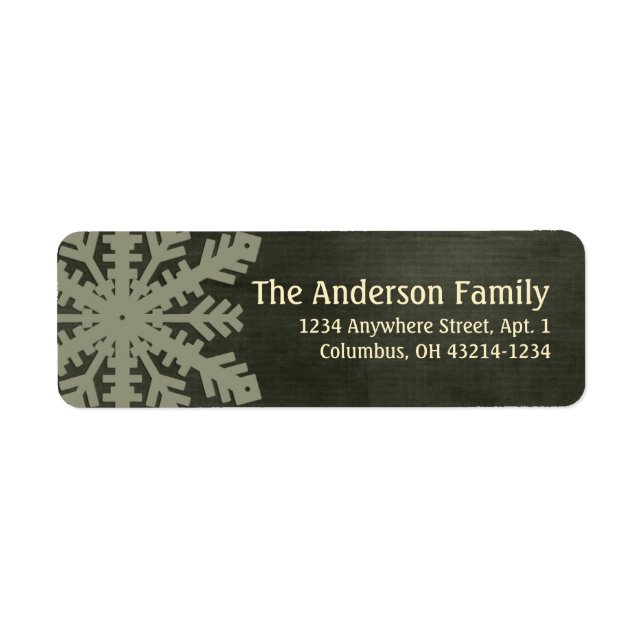 Christmas 1 : Snowflake 2e Return Address Labels (Front)