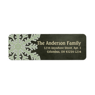 Christmas 1 : Snowflake 3d Return Address Labels