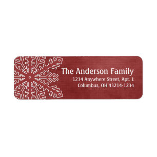 Christmas 1 : Snowflake 4e Return Address Labels
