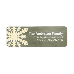 Christmas 1 : Snowflake 5d Return Address Labels