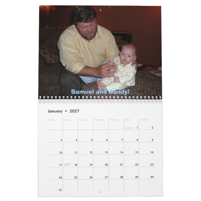Christmas 2006 Calendar (Jan 2027)