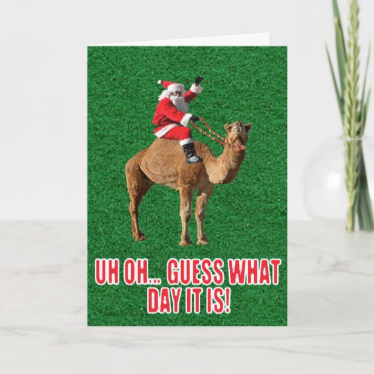 Christmas Hump Day Camel And Santa Card Zazzle Com