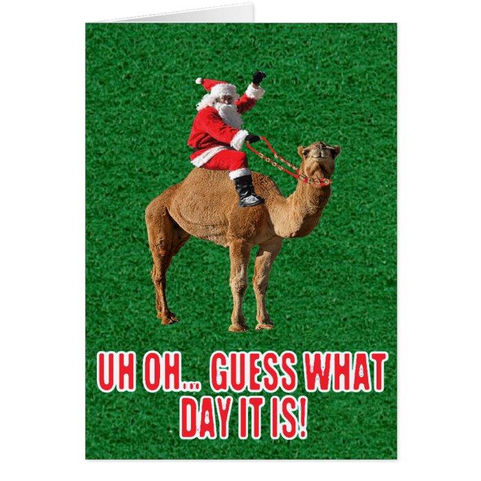 Christmas Hump Day Camel And Santa Card Zazzle