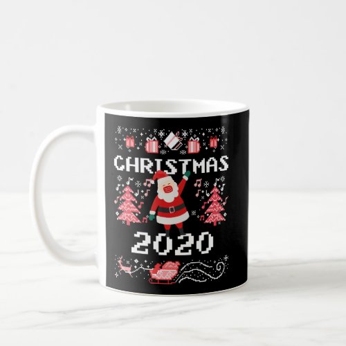 Christmas 2020 Santa Wearing A Mask Ugly Sweater S Coffee Mug