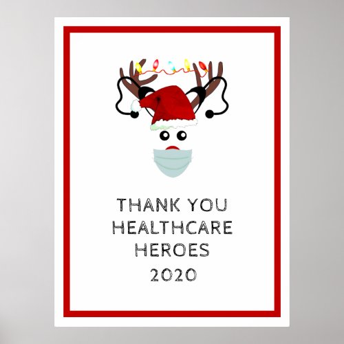 Christmas 2020 Thank You Healthcare Heroes Poster