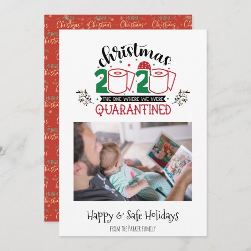 Christmas 2020  Where We Were Quarantined Photo Holiday Card