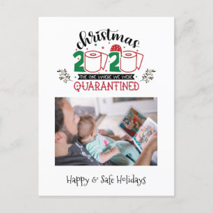 Christmas 2020 Where We Were Quarantined Photo Holiday Postcard