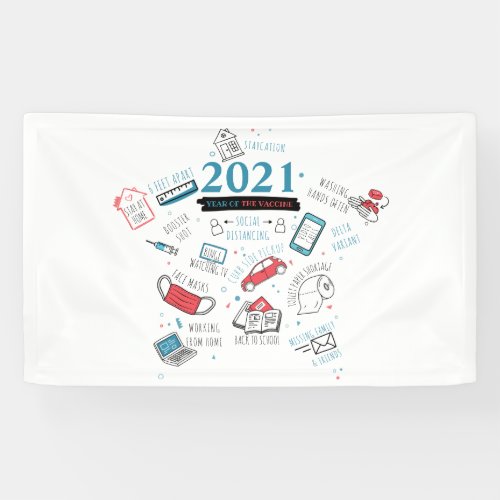 Christmas 2021 Covid Vaccine Year Commemorative Banner