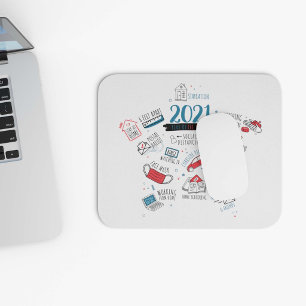 Christmas 2021 Covid Vaccine Year Commemorative Mouse Pad