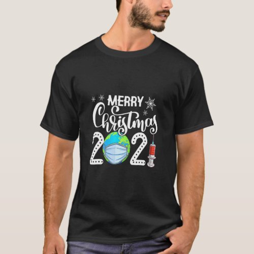 Christmas 2021 Funny Quote Wears Mask Family Match T_Shirt