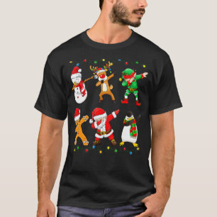 Christmas 2021 Outfit Dabbing Santa Elf Friends Ki T-Shirt