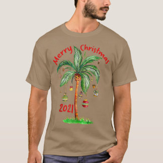 Christmas 2021 Palm Tree Ornament Tropical T-Shirt