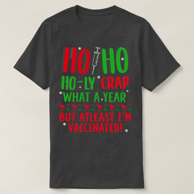 Christmas 2021 Vaccinated T-Shirt (Design Front)