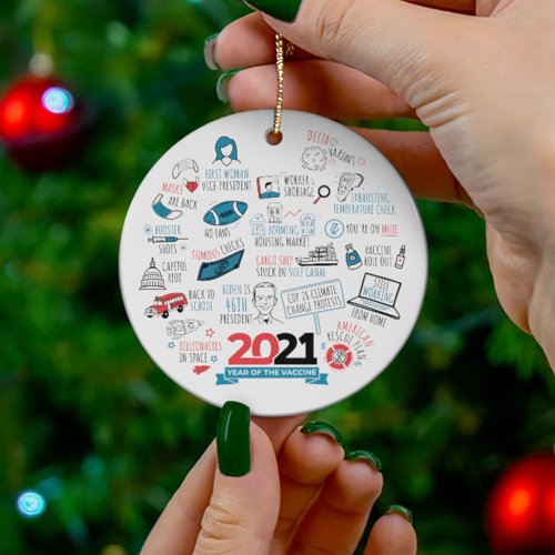 Christmas 2021 Vaccine Year Holiday Keepsake Ornament