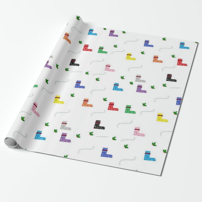 Christmas 2022 Designs Wrapping Paper (Unrolled)