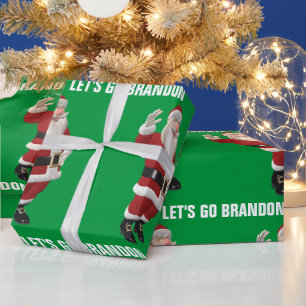 CHRISTMAS 2023 LET'S GO BRANDON SANTA CLAUS WRAPPING PAPER