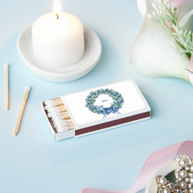 Christmas 2024 Blue Ginger Jar Thank You Card Matchboxes (Insitu)