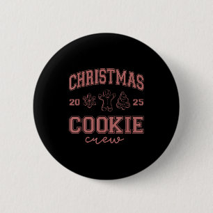 Christmas 2025 Cookie Crew Gingerbread Funny Chris Button