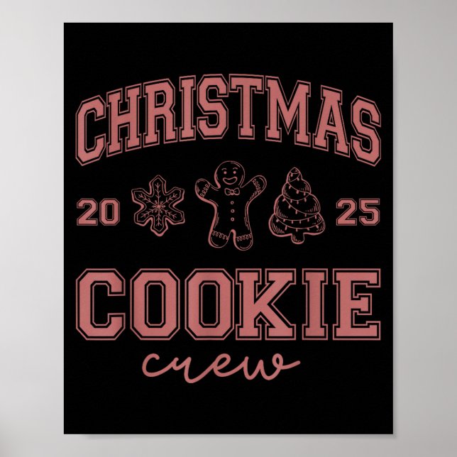 Christmas 2025 Cookie Crew Gingerbread Funny Chris Poster (Front)