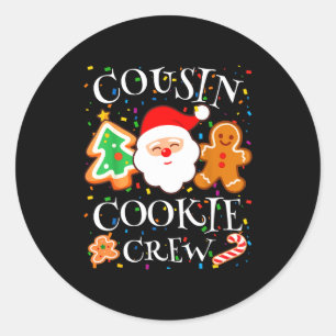 Christmas 2025 Cousin Cookie Baking Crew Squad Fam Classic Round Sticker