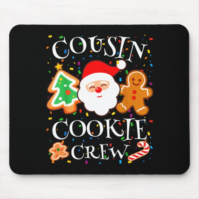 Christmas 2025 Cousin Cookie Baking Crew Squad Fam Mouse Pad (Front)