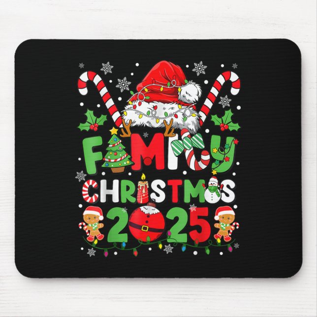Christmas 2025 Family Matching Outfits Team Santa  Mouse Pad (Front)