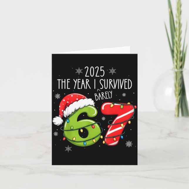 Christmas 2025 The Year I Barely Survived Six Seve Card (Front)