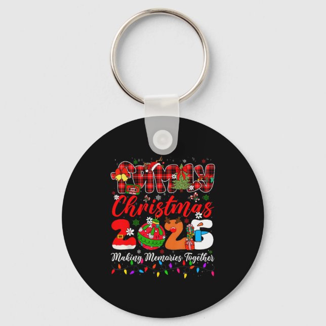 Christmas 2025 Xmas Lights Making Memories Togethe Keychain (Front)