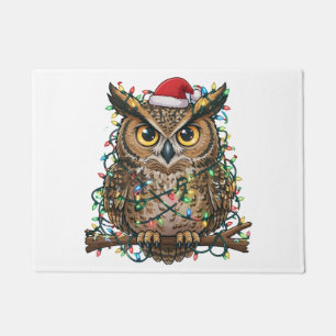 Christmas 2026 Festive Owl Holiday Bird Doormat