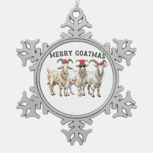 christmas 2026,  snowflake pewter christmas ornament