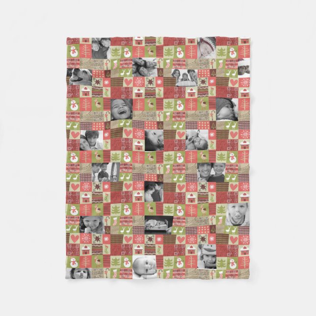 Christmas 20 photo collage blanket with fun videos (Front)