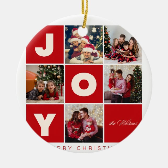 Christmas 21 ceramic ornament (Front)