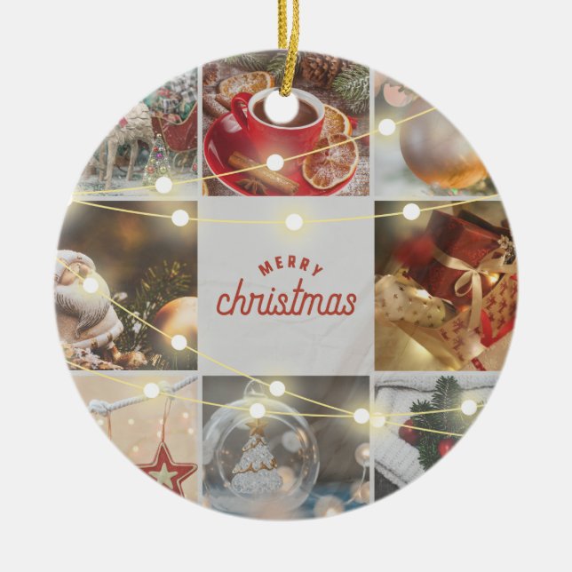 Christmas 22 ceramic ornament (Front)