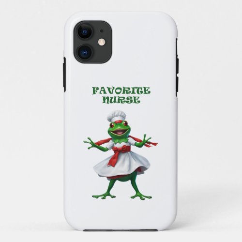 Christmas 27 nurse frog  gift AI generated  iPhone 11 Case