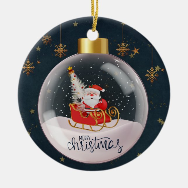 Christmas 2 ceramic ornament (Front)