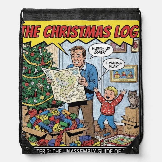 christmas 2 drawstring bag (Front)