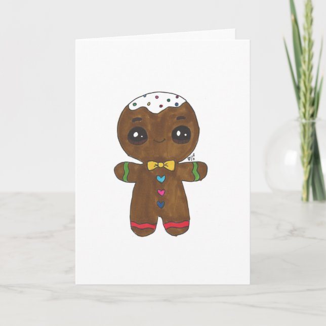 Christmas 2 Gingerbread Christmas Holiday Card (Front)