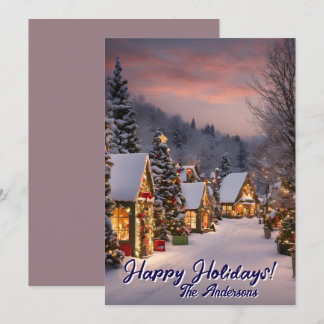 Christmas 2 Village, Happy Holidays,Christmas card